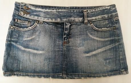 Dámska krátka modrá riflová sukňa, italy, l, l