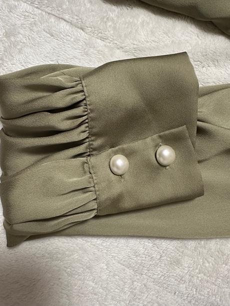 Khaki blúzka s viazaním zn. zara, zara,l / m