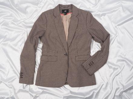 Kvalitné kockované sako h&m, h&m,36