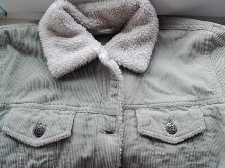 Trendy menčestrová bunda s kožušinkou, l