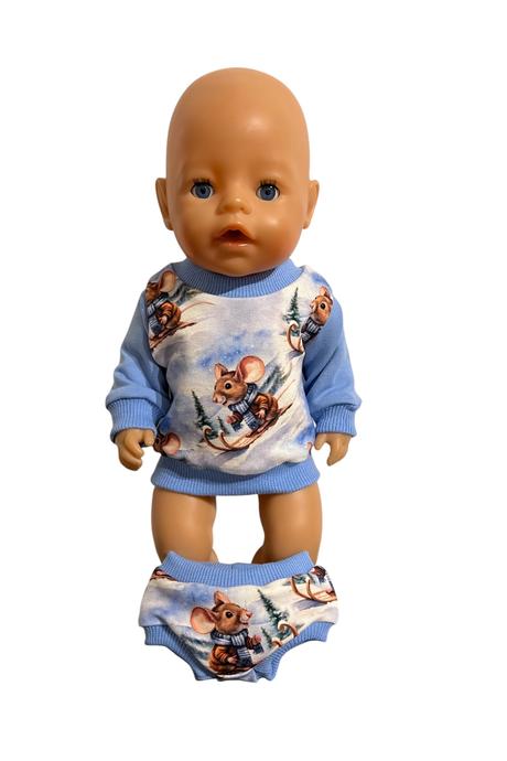 Mikina pre bábiku baby born - 43 cm, myška,