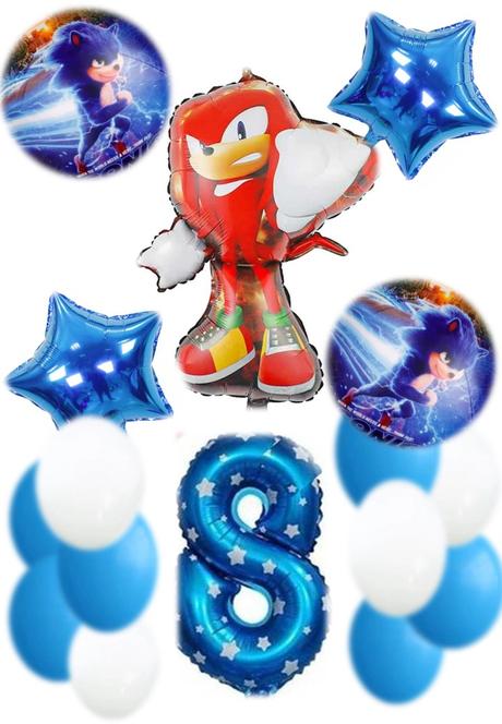 Balóny ježko sonic /červený knuckles- až 16 kusov, 