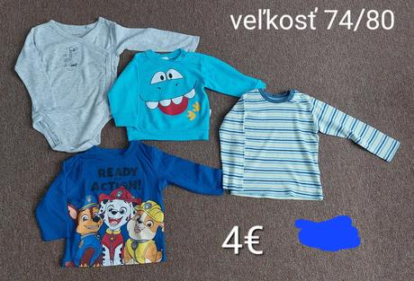 Balík oblečenia veľkosť 74/80, 68–80