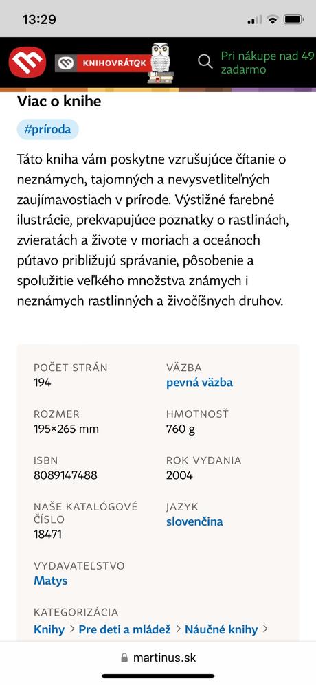 Kniha zázraky v prírode plus darček, 