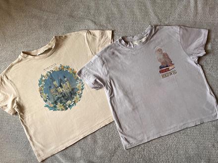 2x tričko harry potter, h&m,134