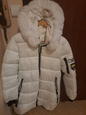 Vetrovka na zimu biela s/m, m