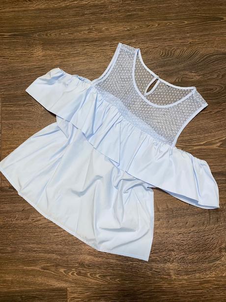 Bledomodrý top, zara,m