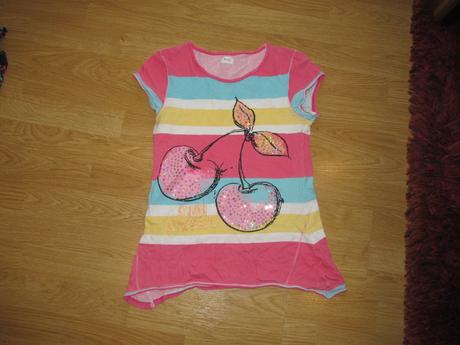 Tričko s čerešňami v.164, f&f,164