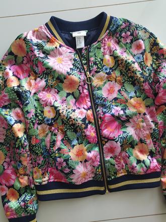 Kvetová bundička, h&m,140