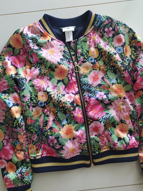 Kvetová bundička, h&m,140