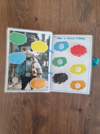 Pracovný zošit na suchý zips pre chlapčeka od 1 ro, 