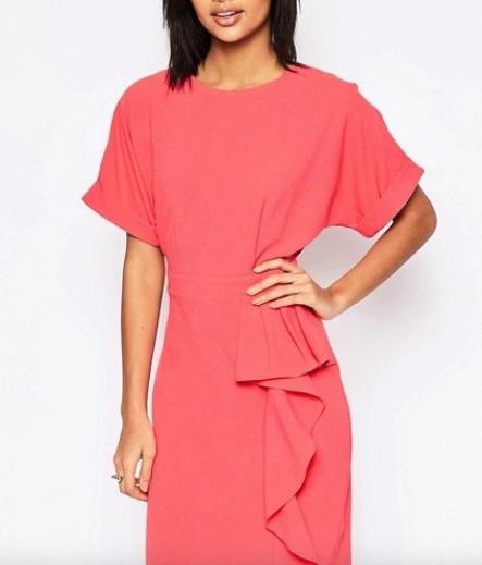 Asos lososové saty s visackou, xs