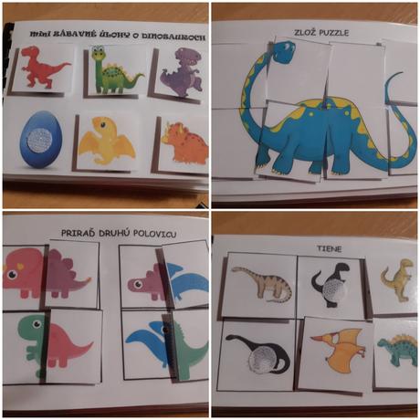 Zosit s aktivitami dinosaury, 