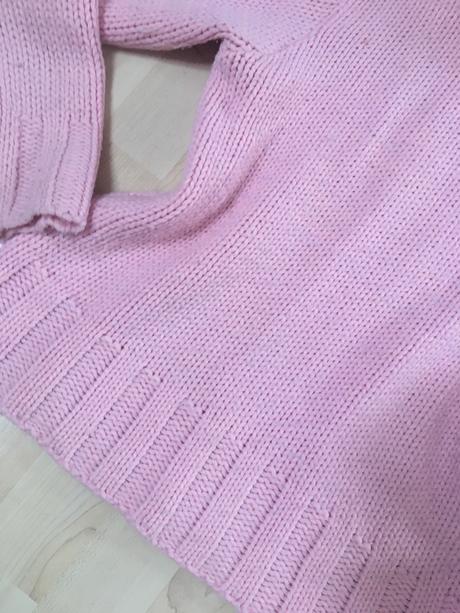 Cukrikovo ruzovy sveter s rolakom, h&m,xs