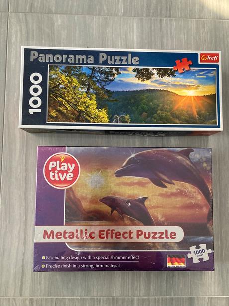 Metalické puzzle delfín 1000 zabalené,