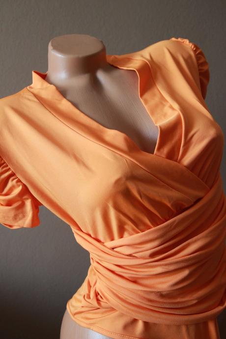 Oranžový body top, s, s