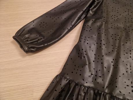 Koženkové šaty top stav, mango,164