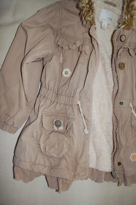 Bundička next zateplená kožušinkou 116 veľ na zips, next,116