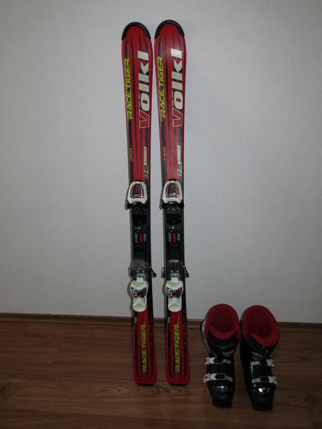 Lyze (volkl) 1300mm + lyziarky (nordica) v. 39, volkl,130-139 cm