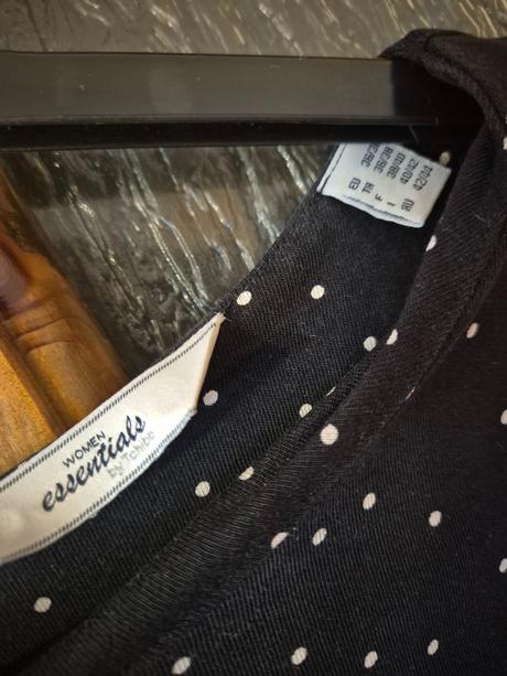 Čierne šaty nad kolená 36/38, tchibo,38