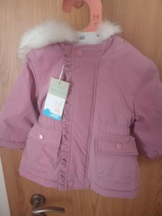 Ružová bundička s kapucňou, primark,68