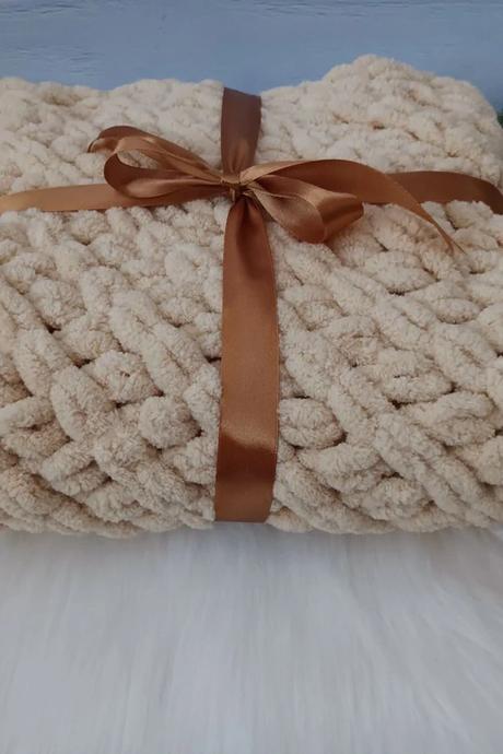 Mäkučká detská puffy deka béžová, 