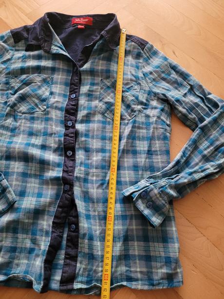 Modrá kockovaná košeľa, xl
