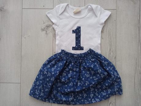 Folkový set sukňa a body 1 rok, 80