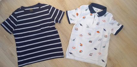 Polo tričko c&a + pásikavé h&m, c&a,134