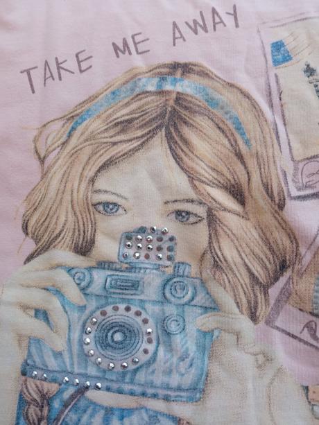 Tričko s dievčatkom a kamienkami, 128