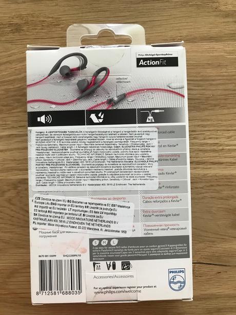 Sportove sluchatka do usi philips actionfit, 