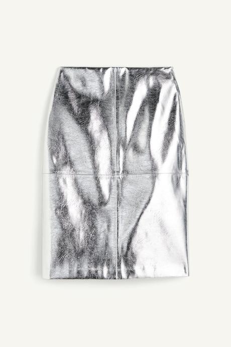 Strieborná sukňa h&m 36, h&m,36 / s