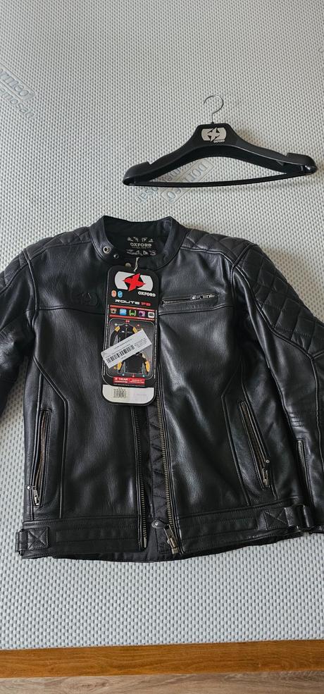 Kožená motorkárska bunda oxford, l