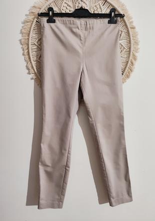 Elastické béžové nohavice h&m, h&m,m