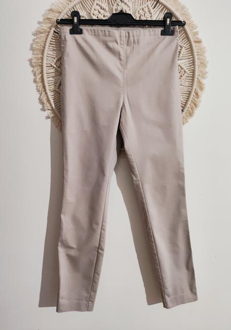 Elastické béžové nohavice h&m, h&m,m