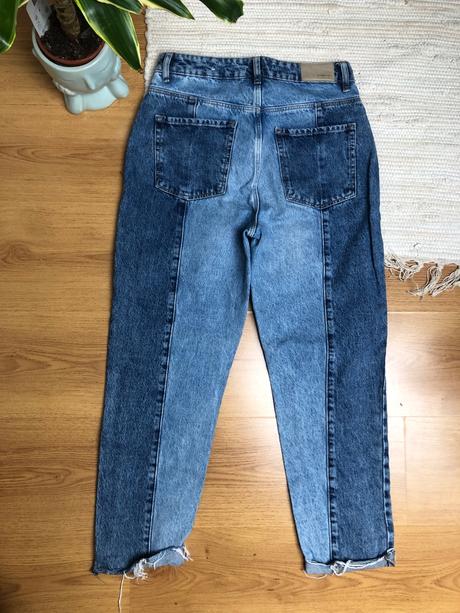 Modré džínsy boyfriend dvojfarebné, denim,38