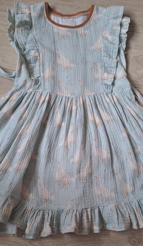 Mušelinivé šaty s húskami, 128