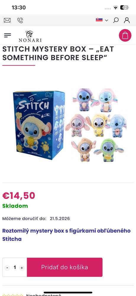 Stitch mystery box, eat something before sleep,