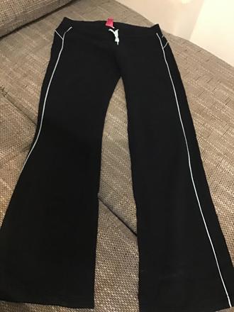 Tepláky s flakom na spodku nohavice, l