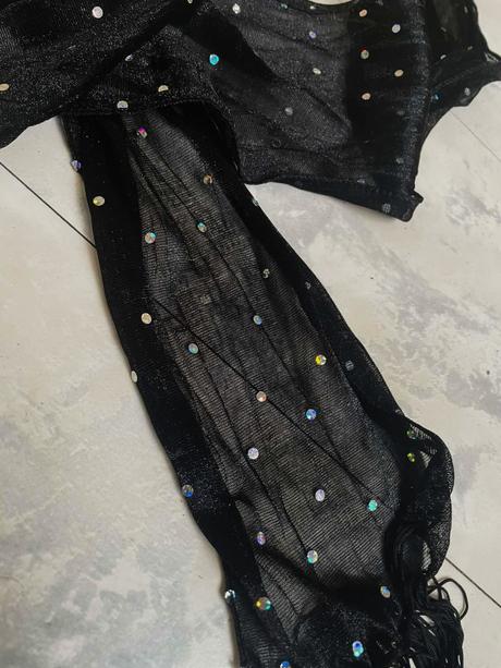 Šatka okolo krku s flitrami, l