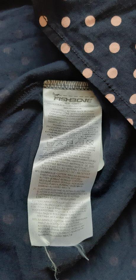 Tmavomodré bodkované šaty, fishbone,xs