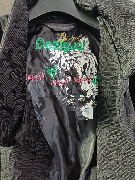 Desigual kabát čierny, desigual,42