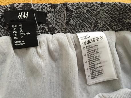 Volánová sukňa s hadím vzorom, h&m,40