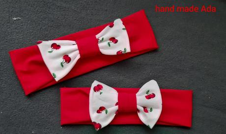 Čerešničkové čelenky  mama a dcéra, 50 - 158