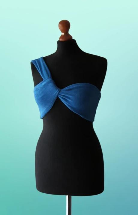 Letný asymetrický bandeau top zn.shein, xs