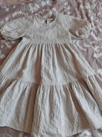 Krémové šaty zara 122, zara,122