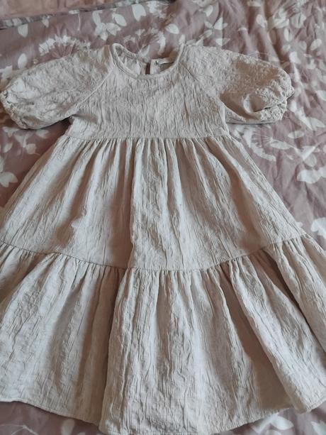 Krémové šaty zara 122, zara,122