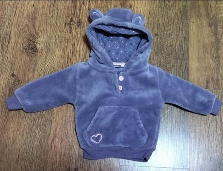 Mikina zamatova srdiečko 62/68, lupilu,62