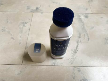 Modrá farba na brúsenú kožu/nubuk/semiš,