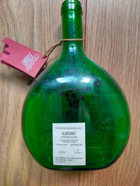 Zelená fľaša s venovaním k narodeninám, 0,75 l, 